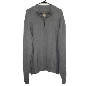 Duluth Trading Co Gray 1/4 Zip Sweater Pullover‎ Mens Size 3XL (44)